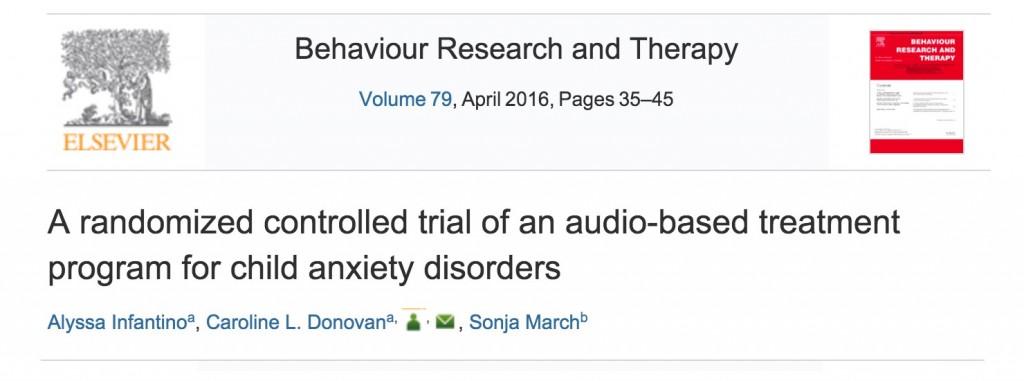 Research on Turnaround Published in Behaviour Research and Therapy